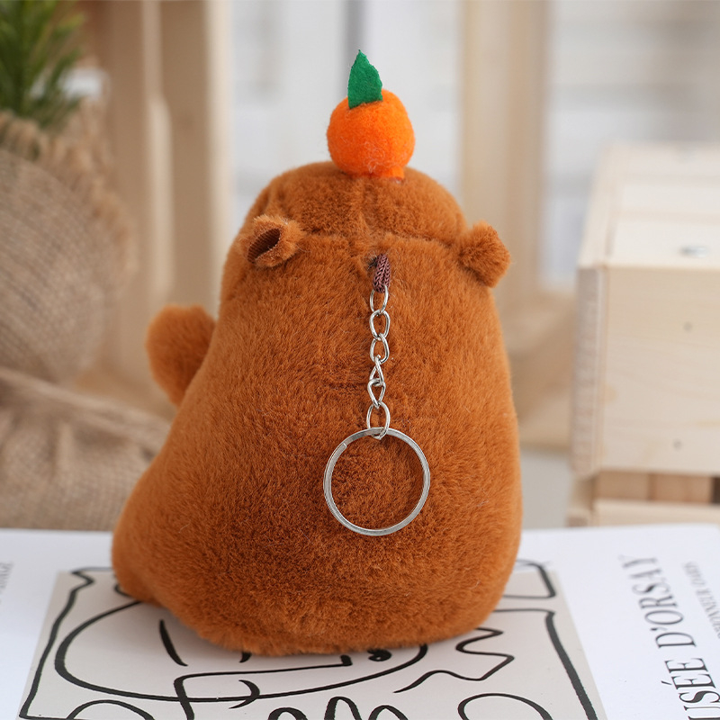 Kapibara plišani ključni privjesak – kratki pliš, PP pamuk punilo, prilagođene uzorke, za uzrast 7–14