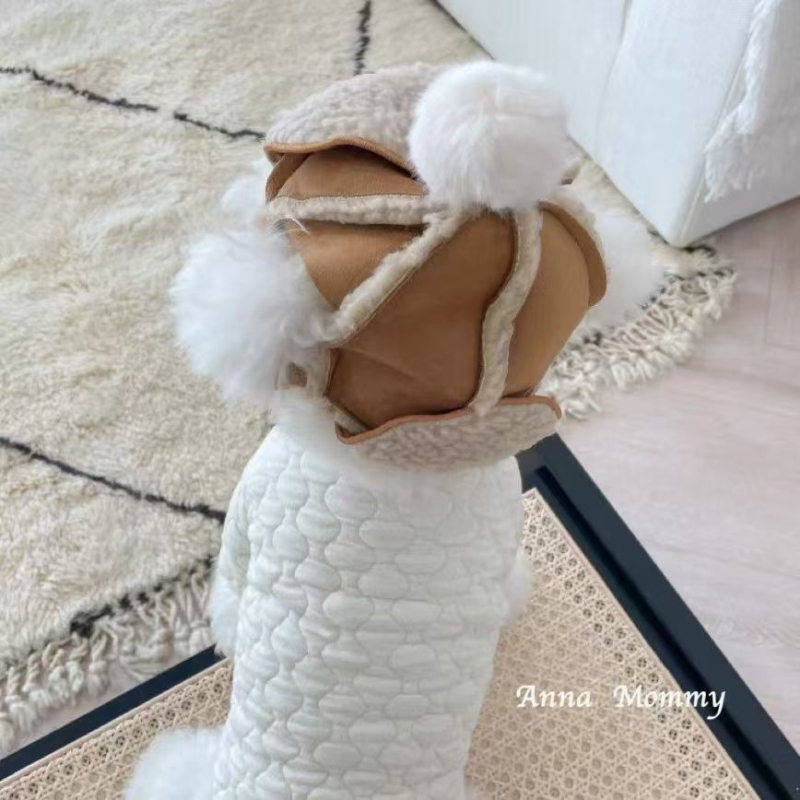 Kapica za pse s vunenom podstavom za jesen-zimu — dodatak za glavu kućnih ljubimaca