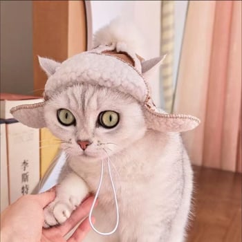 Kültéri sapka háziállatoknak, meleg fleece bélés, szélálló, mongol stílusú