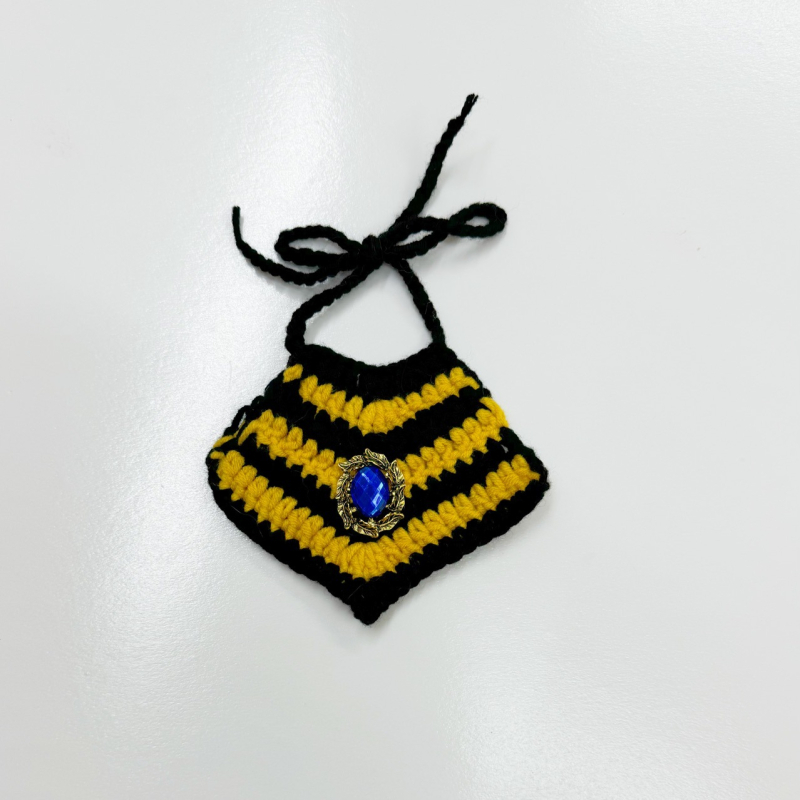 Комплект шапка и престилка за домашни любимци за Хелоуин – Фараон от Древен Египет, вълнено плетиво, универсално приложение