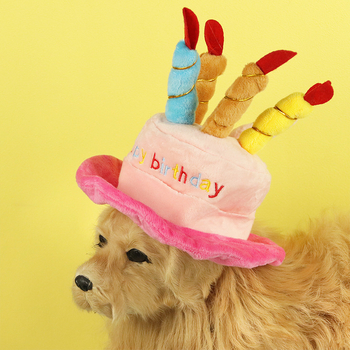 Pliš kapa za kućne ljubimce s karikaturnim uzorkom, ušivena izrada, pogodna za sve sezone