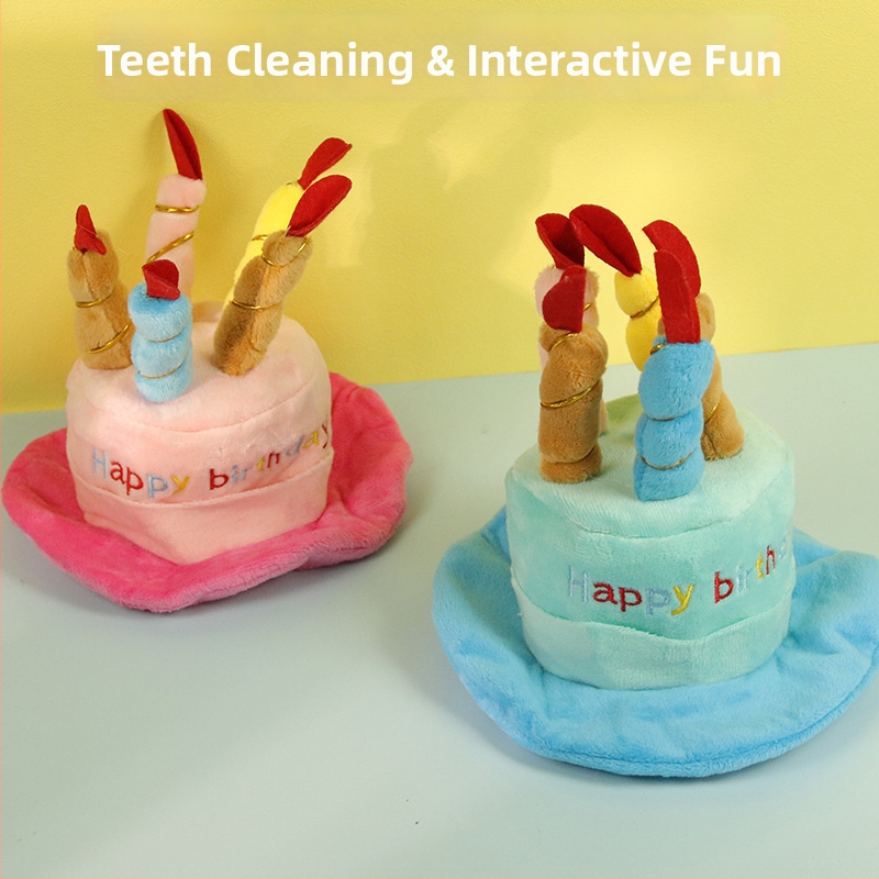 Pliš kapa za kućne ljubimce s karikaturnim uzorkom, ušivena izrada, pogodna za sve sezone