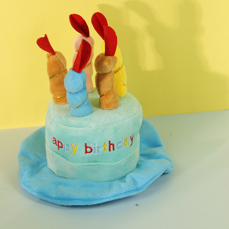 Pliš kapa za kućne ljubimce s karikaturnim uzorkom, ušivena izrada, pogodna za sve sezone