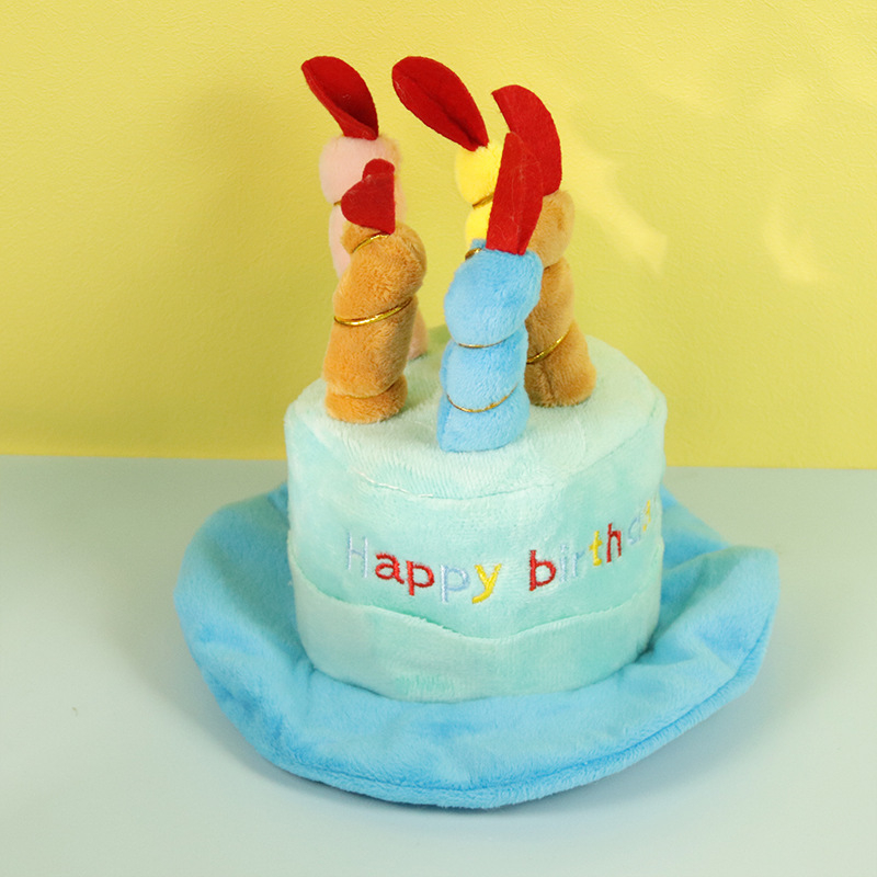 Pliš kapa za kućne ljubimce s karikaturnim uzorkom, ušivena izrada, pogodna za sve sezone