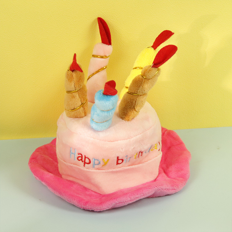 Pliš kapa za kućne ljubimce s karikaturnim uzorkom, ušivena izrada, pogodna za sve sezone