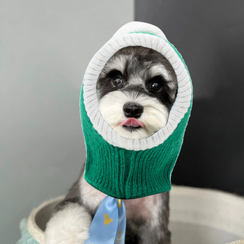 Kapica za kućne ljubimce (pse i mačke), Noć vještica i Božić, vuna, tie-dye boja, ravno pletene tkanine