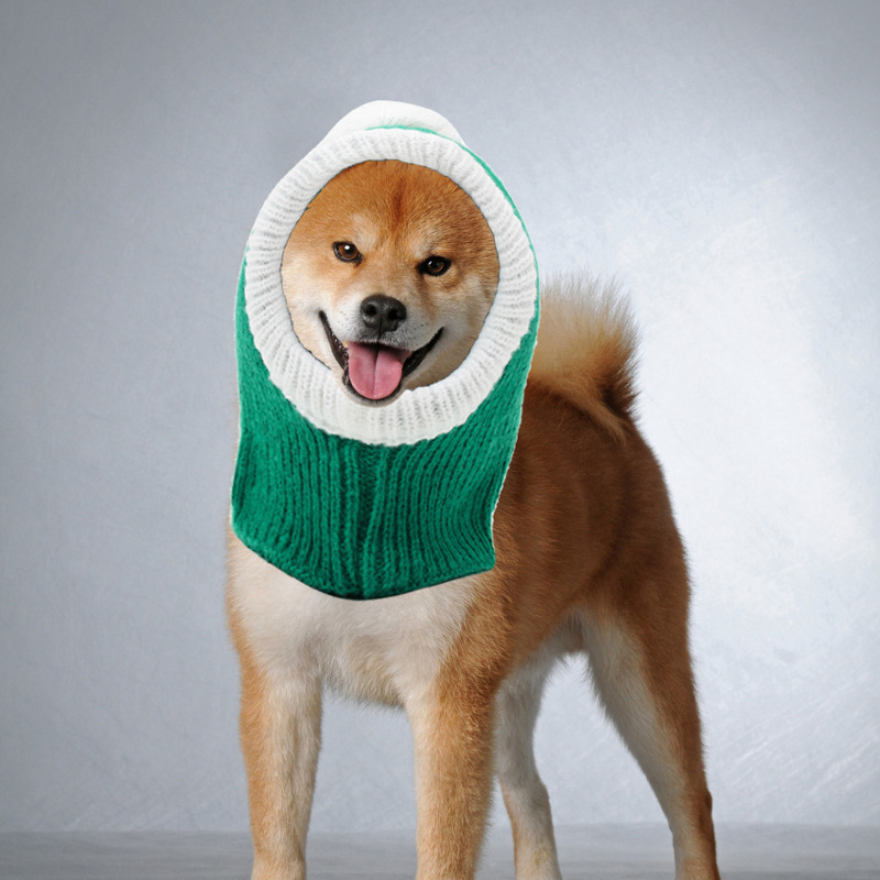 Kapica za kućne ljubimce (pse i mačke), Noć vještica i Božić, vuna, tie-dye boja, ravno pletene tkanine