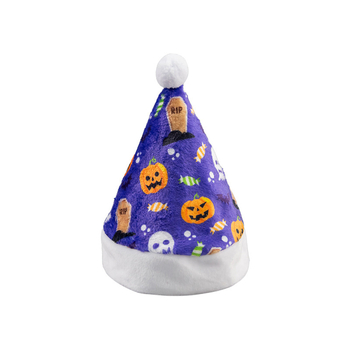 Pluš kapa za kućne ljubimce, karikatura uzorak, velur materijal, ispisna obrada, Halloween i Božić