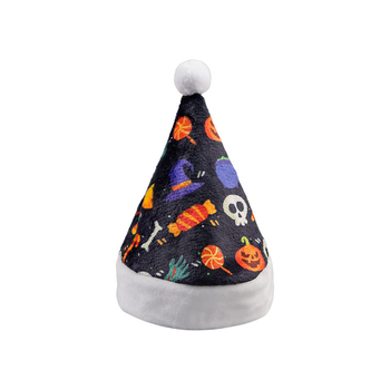 Pluš kapa za kućne ljubimce, karikatura uzorak, velur materijal, ispisna obrada, Halloween i Božić