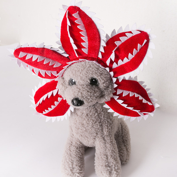 Αξεσουάρ κεφαλής για κατοικίδια – φλοράλ μοτίο, πολυεστέρας, απλή ύφανση, σατινέ φινίρισμα