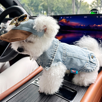 Petcircle комплект дрехи за кучета и котки: яке с шапка, полиестер, стил Leisure, дрехи за домашни любимци