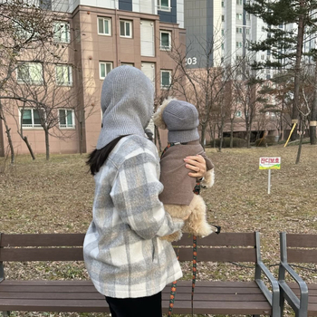 Ashin Teplá čiapka pre domáce zvieratá, monofarebný vzor, bavlna, plochá väzba, voľnočasový štýl