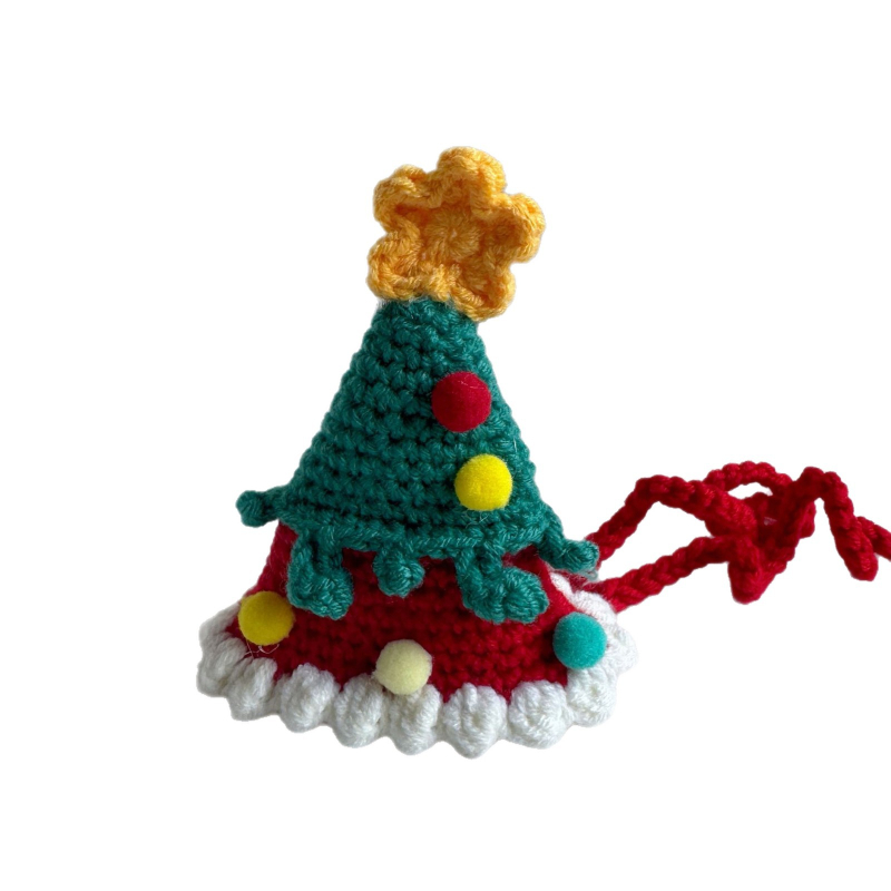 Kiskedvenc karácsonyi fa alakú gyapjú sapka, univerzális illeszkedés, négy évszakos használat