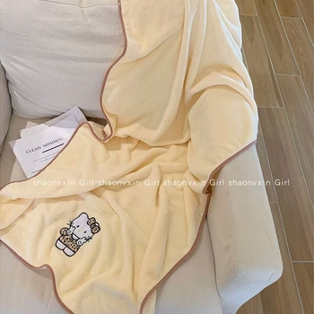 Cartoon леопардов модел Coral fleece комплект за баня, три части: кърпа за баня, кърпа за ръце и шапка за сушене; 150d прежда, тегло 200 g, плоско тъкане