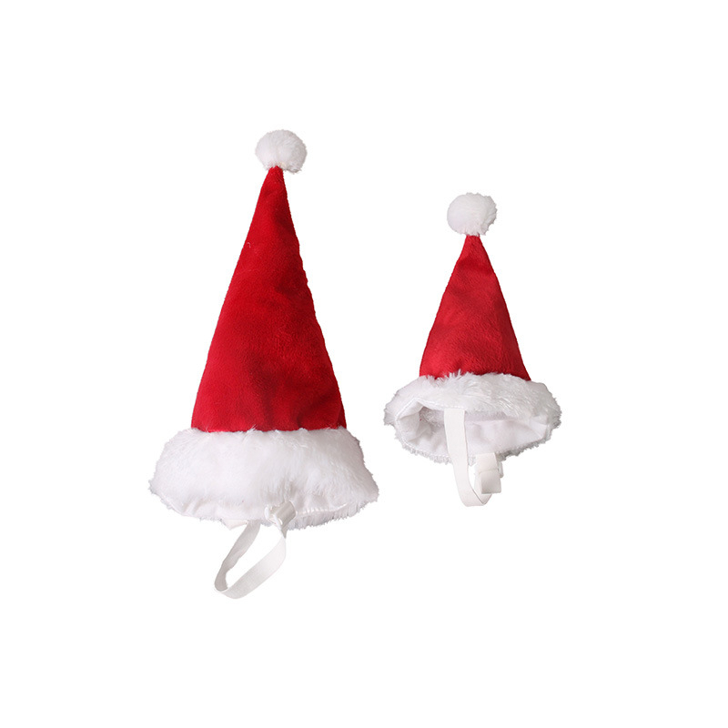 Piros karácsonyi sapka háziállatoknak – aranyos díszítő fejfedő kutyáknak és macskáknak
