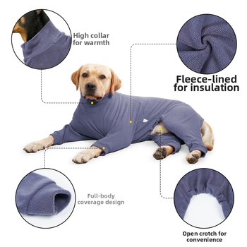 Voyagerpet kutya téli fleece kabát — casual stílus, univerzális illeszkedés, ruházat kutyáknak