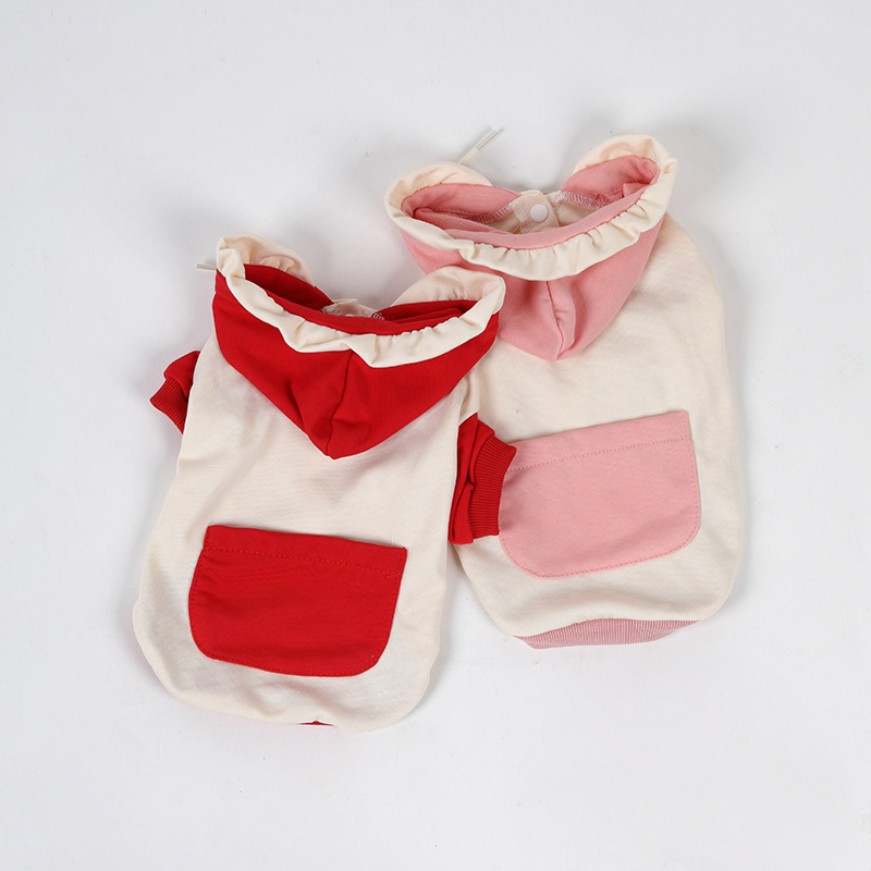 IBeans téli kapucnis hoodie kisállatoknak — laza stílus, pamut, ruházat