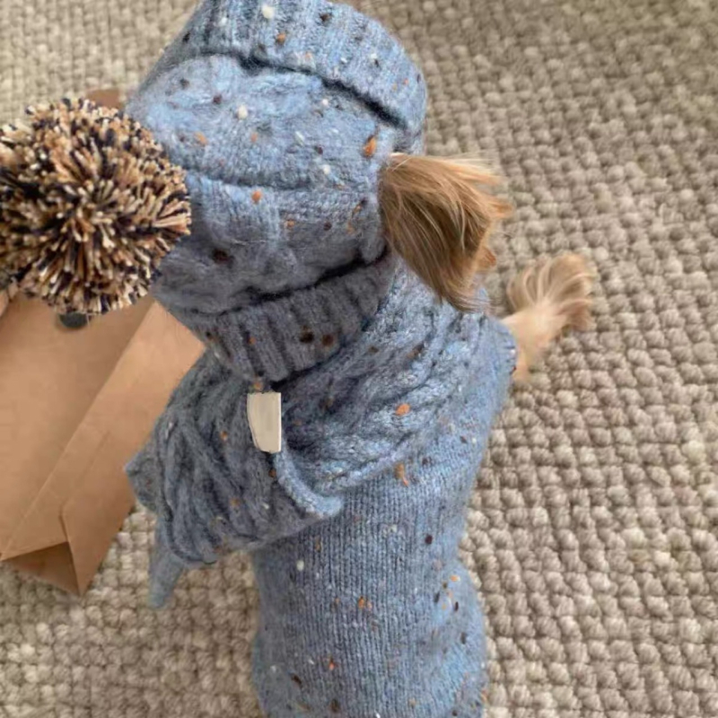 Kis méretű kutyák és macskák számára készült pulóver – gyapjú anyag, lezser stílus, háziállat ruházat, univerzális illeszkedés