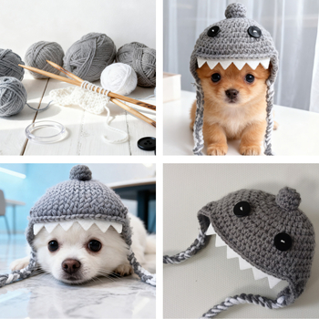 Macskák számára kötött sapka csíkos mintával, gyapjú, warp kötés, jacquard felület, négy évszakhoz, lazító stílus