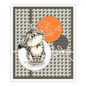 Διαφανής σφραγίδα σε σχήμα γάτας με φιόγκο για διακόσμηση χαρτιού ημερολογίου - μήτρα ανάγλυφης κοπής από άνθρακα χάλυβα, χυτός κατασκευής, μοντέρνος μινιμαλισμός