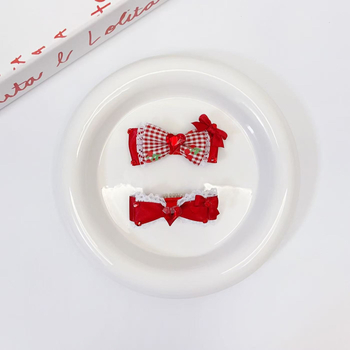 Clip de păr pentru animale de companie cu fundă pentru pisici și câini | Material: textil | Stil: lejer | Brand: zhous