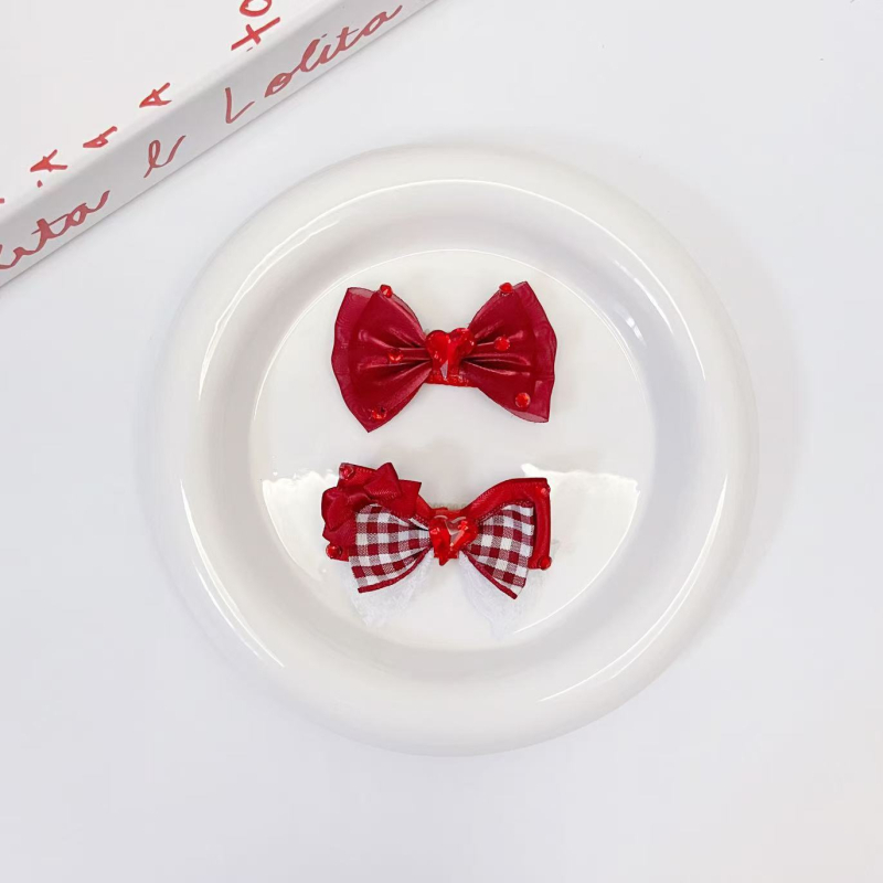 Clip de păr pentru animale de companie cu fundă pentru pisici și câini | Material: textil | Stil: lejer | Brand: zhous