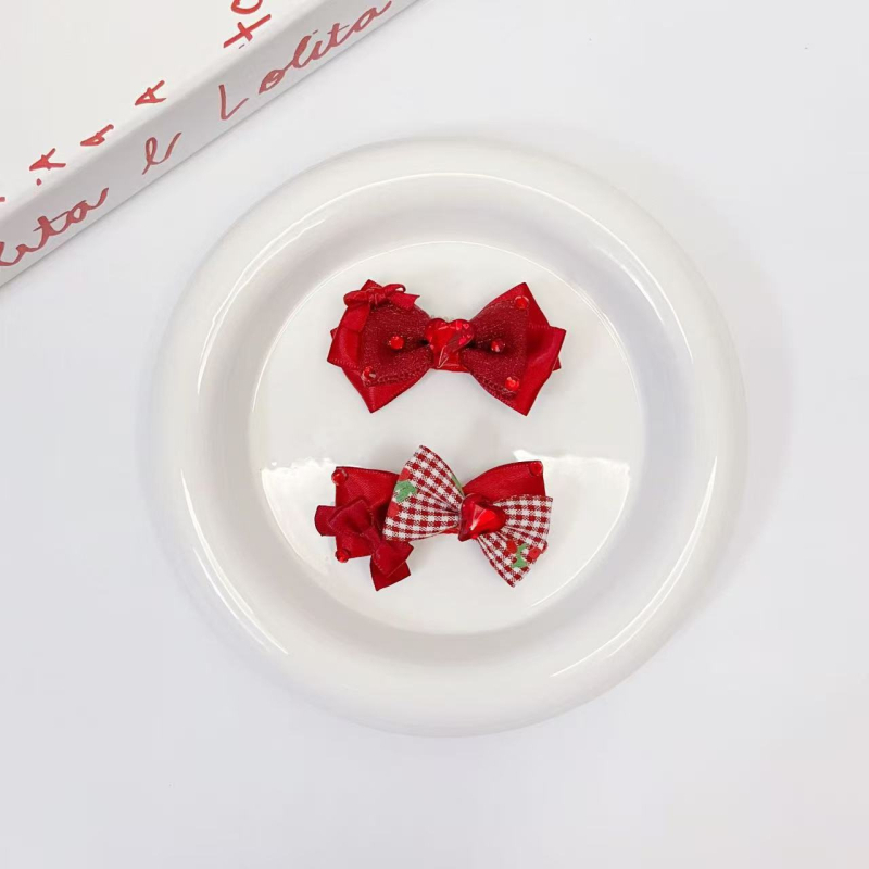 Clip de păr pentru animale de companie cu fundă pentru pisici și câini | Material: textil | Stil: lejer | Brand: zhous