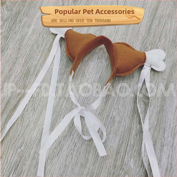 Căpăcel de cap pentru animale de companie în formă de laba de pui - țesătură nețesută, potrivire universală, recuzită amuzantă pentru nunți