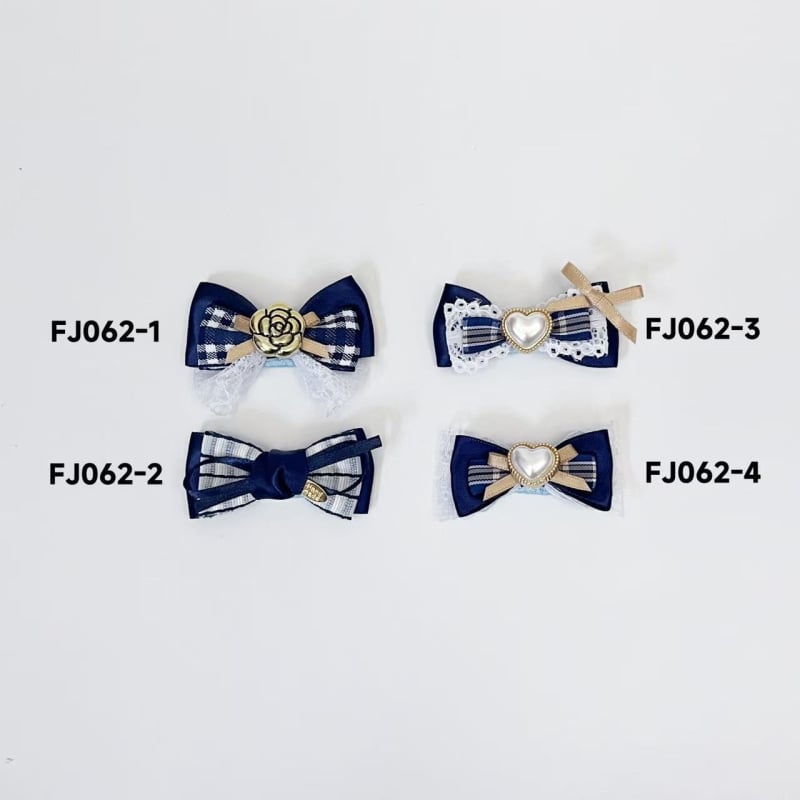 Clip de păr pentru animale de companie, cu fundă – țesătură, stil lejer, pentru pisici și câini