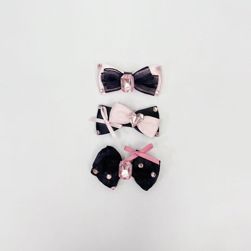 Clips de păr cu funda pentru pisici și câini | Poliester, Utilizare generală, Stil Japonia și Coreea de Sud, Brand zhous