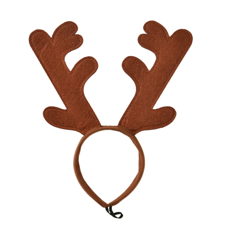 Bandă pentru cap pentru animale de companie, cu coarne de ren de Crăciun, din lână/felt; pentru câini și pisici; accesoriu de sărbători