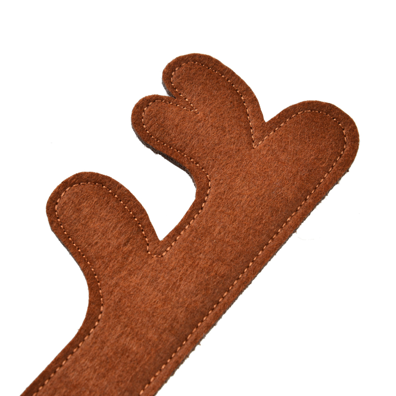 Bandă pentru cap pentru animale de companie, cu coarne de ren de Crăciun, din lână/felt; pentru câini și pisici; accesoriu de sărbători