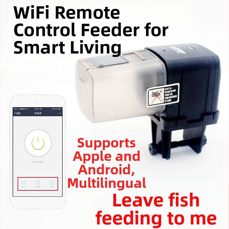 Žuvų akvariumo šėrimo įrenginys su WiFi nuotoliniu valdymu, automatinis šėrimas (Medžiaga: Plastikas; Svoris: 276 g; Prekės ženklas: Green; Autorizuoti privatūs ženklai: Taip)