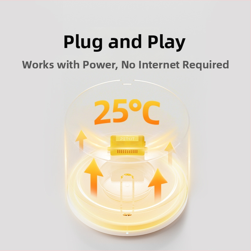 Xiaopei inteligentný zásobník vody s termostatom, 3. generácia, pre domáce zvieratá (ovládanie cez aplikáciu, odnímateľný, 300 g)