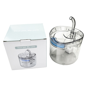 Mačji vodeni fontan s prozirnim faucetom, automatska cirkulacija, tihi rad, filtracija vode (Model: Pet transparent faucet water dispenser; Odvojivi; Težina: 535 g; Univerzalna kompatibilnost)