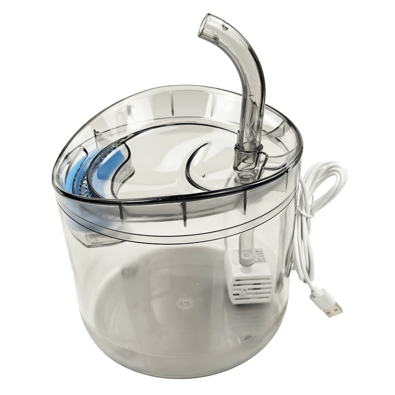 Mačji vodeni fontan s prozirnim faucetom, automatska cirkulacija, tihi rad, filtracija vode (Model: Pet transparent faucet water dispenser; Odvojivi; Težina: 535 g; Univerzalna kompatibilnost)