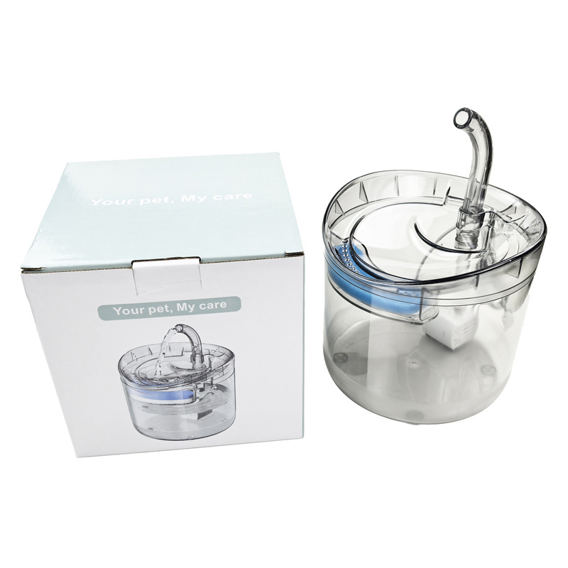 Mačji vodeni fontan s prozirnim faucetom, automatska cirkulacija, tihi rad, filtracija vode (Model: Pet transparent faucet water dispenser; Odvojivi; Težina: 535 g; Univerzalna kompatibilnost)