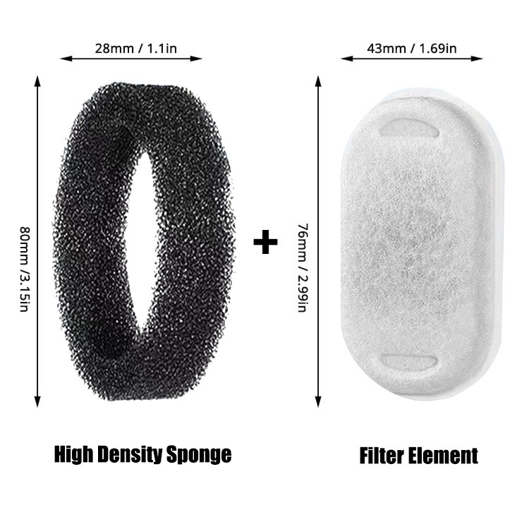 Filter element za posudu za vodu kućnim ljubimcima s aktivnim ugljenom, model 123, za mačke i pse, težina 6 g, izlazak 2024