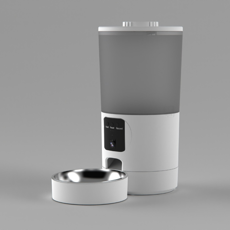 Anyun Pf1–v okos kisállat etető automata, kapacitás 4–6 L, app-al vezérelhető, leválasztható, tömege 1,665 kg