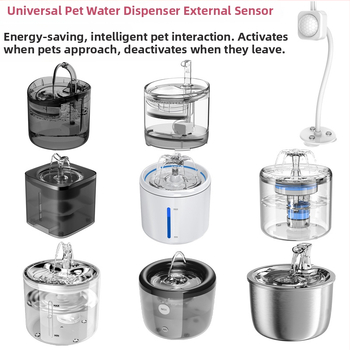 Dispenser automat de apă pentru animale de companie cu senzor de băut și activare IR — USB, pentru pisici și câini