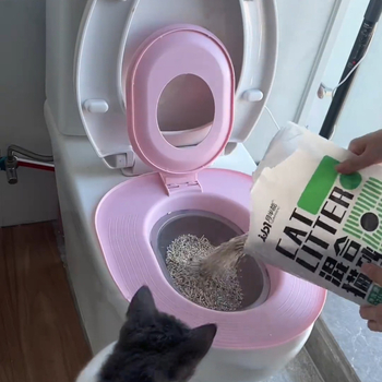 Toalet za mačke za trening, poluzatvoren dizajn, PVC materijal, verzija 2.0, bez pametnih funkcija