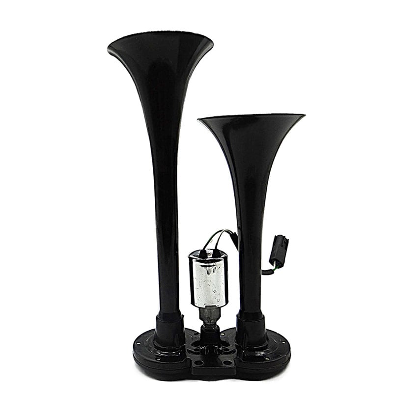 Αυτοκινητικό σφυρί αερίου με διπλό σωλήνα, διπλό τόνο, 24V, 72W, 105–125 dB, απόκριση συχνοτήτων: υψηλά 525±30 Hz, χαμηλά 420±25 Hz