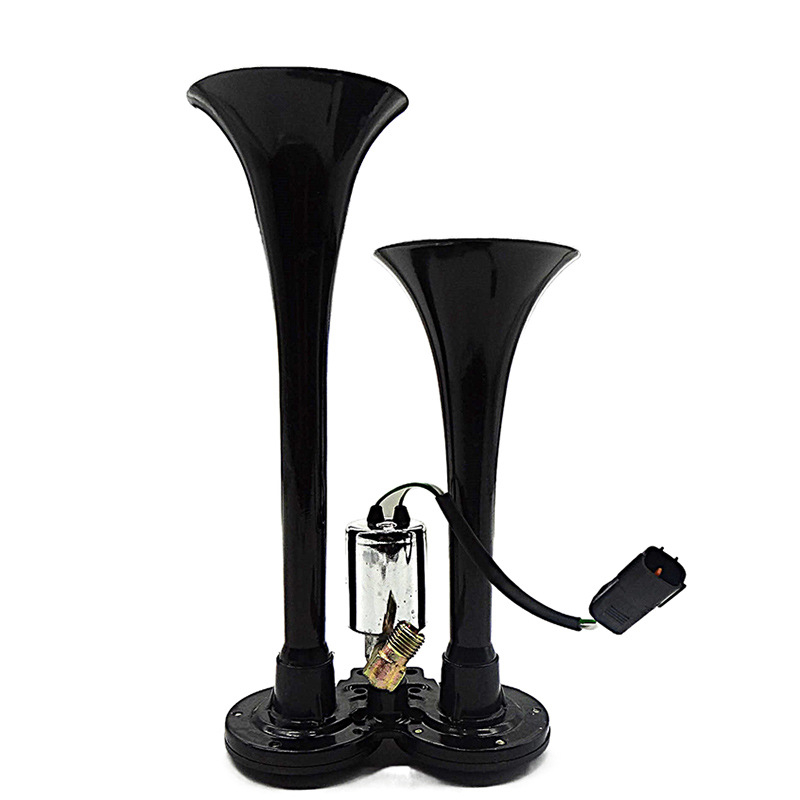 Αυτοκινητικό σφυρί αερίου με διπλό σωλήνα, διπλό τόνο, 24V, 72W, 105–125 dB, απόκριση συχνοτήτων: υψηλά 525±30 Hz, χαμηλά 420±25 Hz