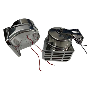 Ηλεκτρικός αυτοκινήτου κόρνος από ανοξείδωτο ατσάλι, υψηλός και χαμηλός τόνος, 12-24V, 110 dB