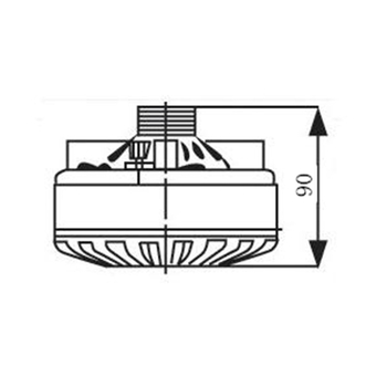 Min-sound 75W високочестотен драйвер DU-75X, единичен драйвер, хартиена диафрагма, външна магнитна система, еднопосочно излъчване
