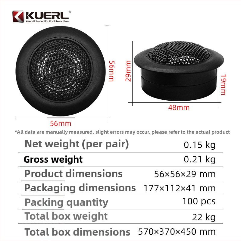Automobilski tweeter MA260 – 4 Ω, 120 W, raspon frekvencija 2 kHz–22 kHz, osjetljivost 93 dB
