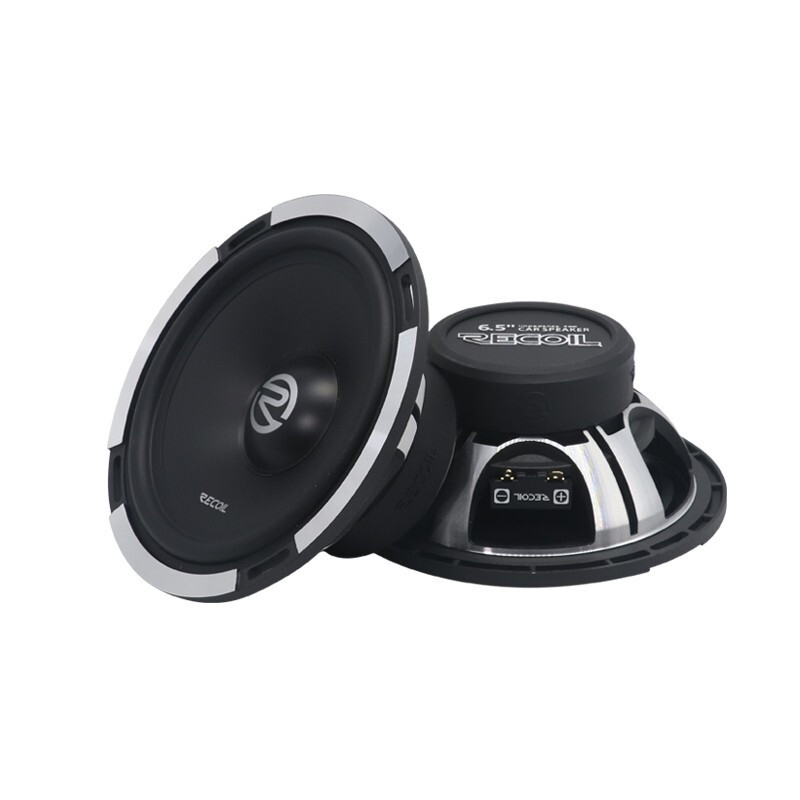 Recoil koaksiālais divvirzienu automašīnas skaļrunis ar rogu dizainu, 12V, 150W, 3.2Ω, 63Hz-20kHz, 88dB