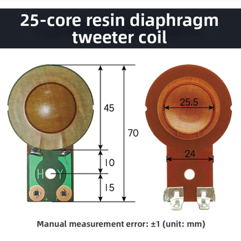 Tweeter pogon glava s 25.5 mm zavojnicom i titanijskom membranom