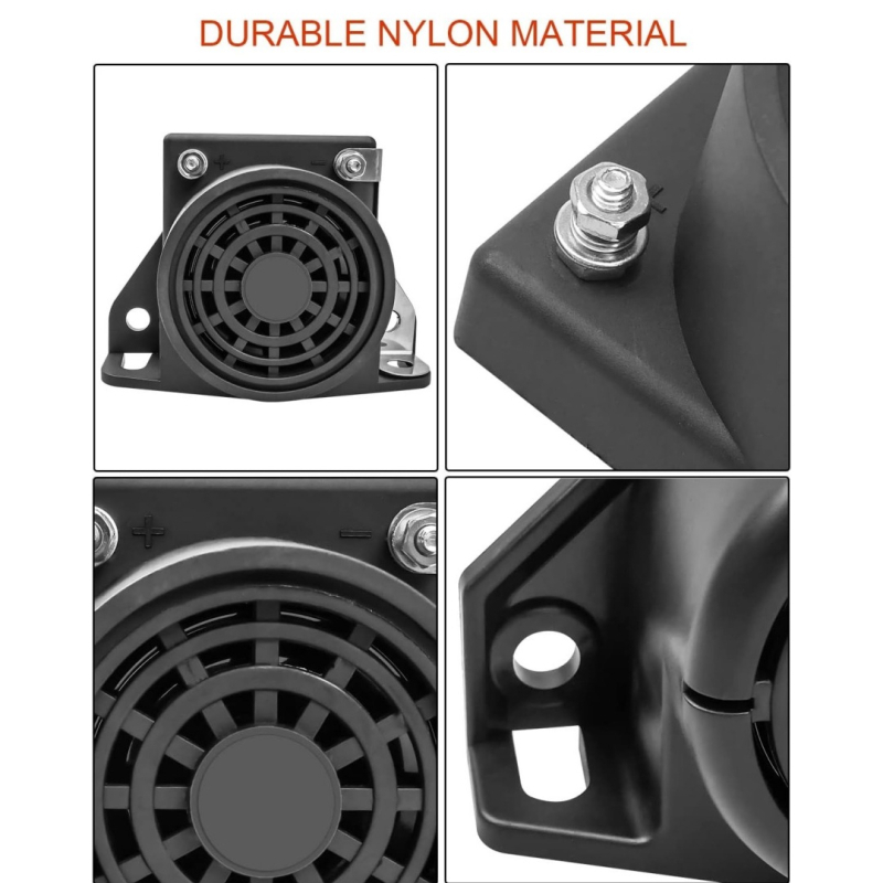 Autóelektrikus kürt YC-402 hangszóró teherautók számára, építőipari járművek és targoncák, 9–80V, 15W, 8Ω, 107dB
