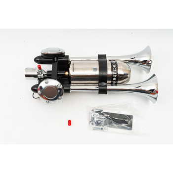 Autó elektromos kürt BLT414 beépített légpumpával (168W, 12V/24V, 180dB, 4Ω)